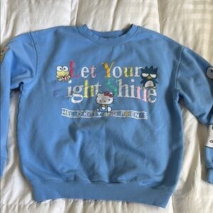Hello Kitty Blue Sweatshirt with Colorful Print